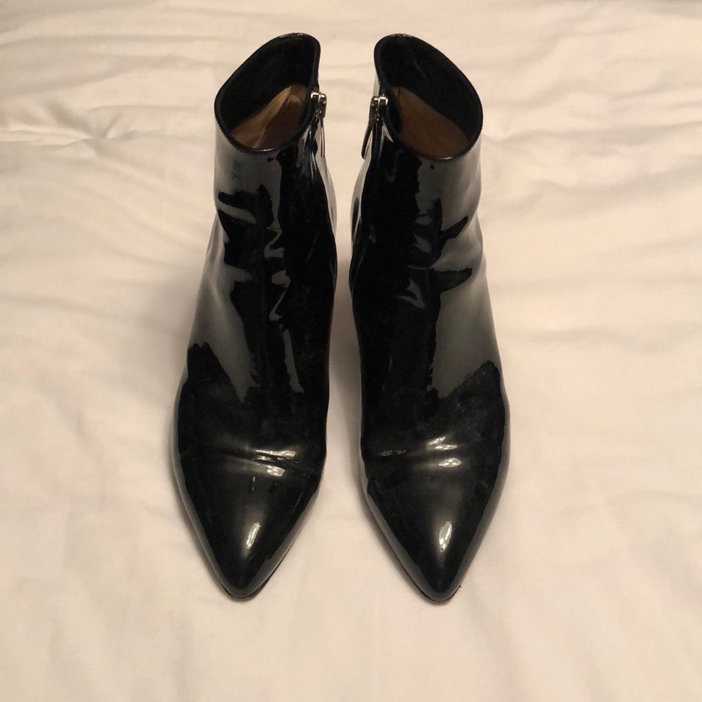 Gianvito Rossi Black Patent Bootie 37